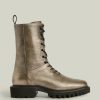 Women'S * | Shop Allsaints Maren Leather Metallic Boots