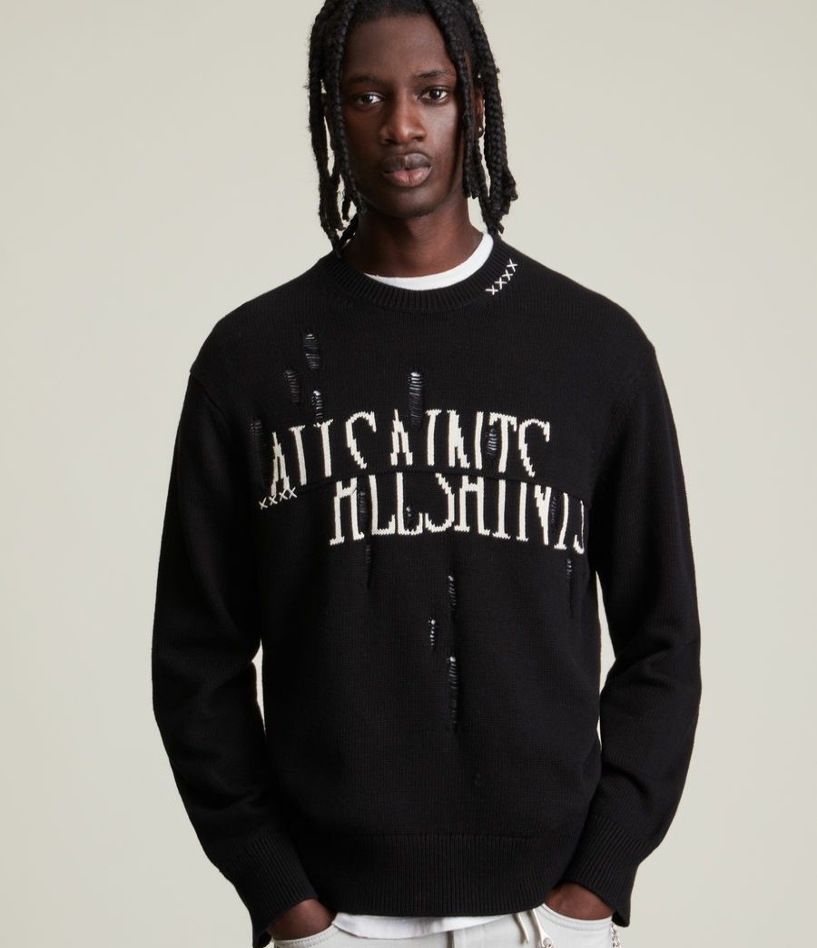 Men'S * | Shop Allsaints Vandal Saints Crew Jumper