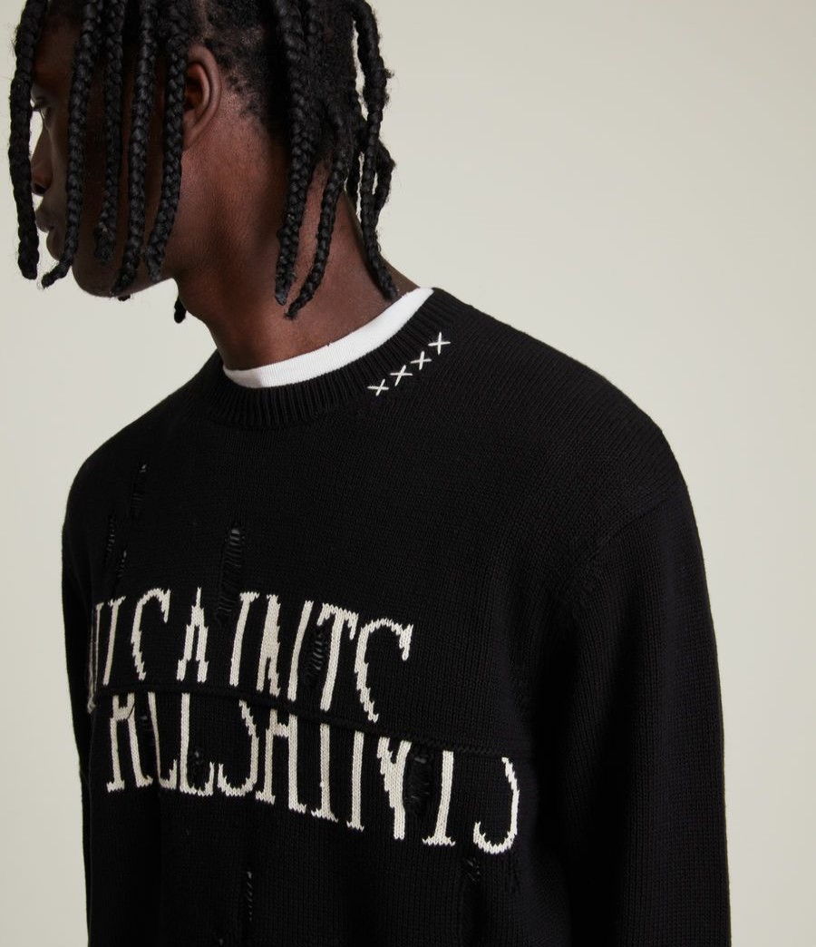 Men'S * | Shop Allsaints Vandal Saints Crew Jumper