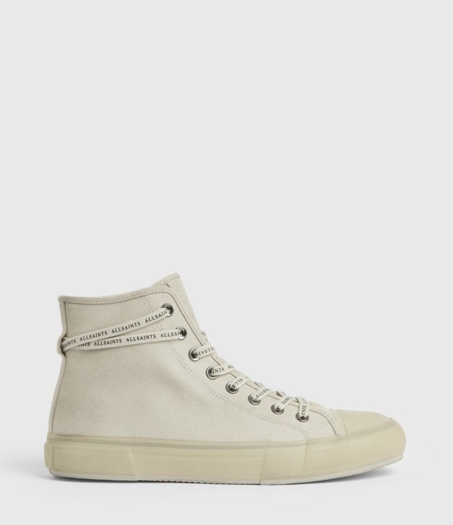 Men'S * | Shop Allsaints Jaxon High Top Canvas Trainers