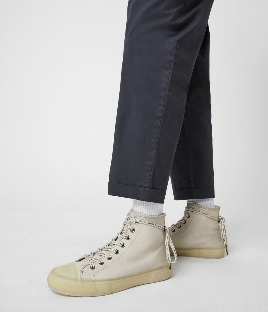 Men'S * | Shop Allsaints Jaxon High Top Canvas Trainers