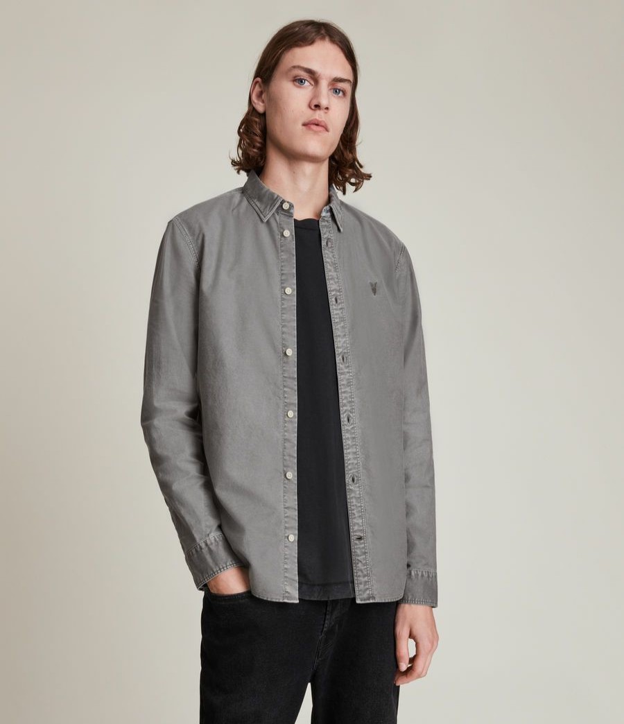 Men'S * | Shop Allsaints Huntingdon Ramskull Shirt