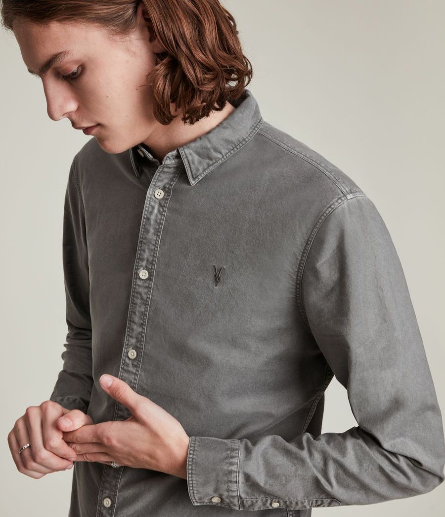 Men'S * | Shop Allsaints Huntingdon Ramskull Shirt