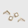 Women'S * | Shop Allsaints Arrow Gold-Tone Stud Earring Set