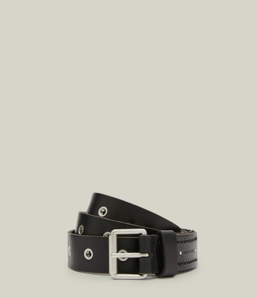 Men'S * | Shop Allsaints Cole Leather Belt