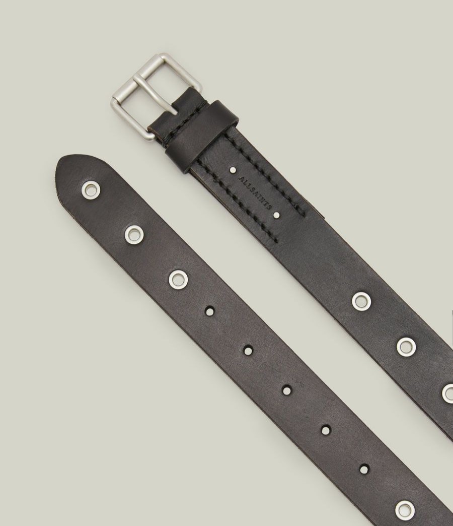 Men'S * | Shop Allsaints Cole Leather Belt