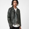 Men'S * | Shop Allsaints Hank Leather Biker Jacket