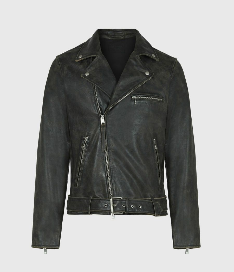 Men'S * | Shop Allsaints Hank Leather Biker Jacket