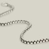 Men'S * | Shop Allsaints Ron Sterling Silver Box Chain Bracelet