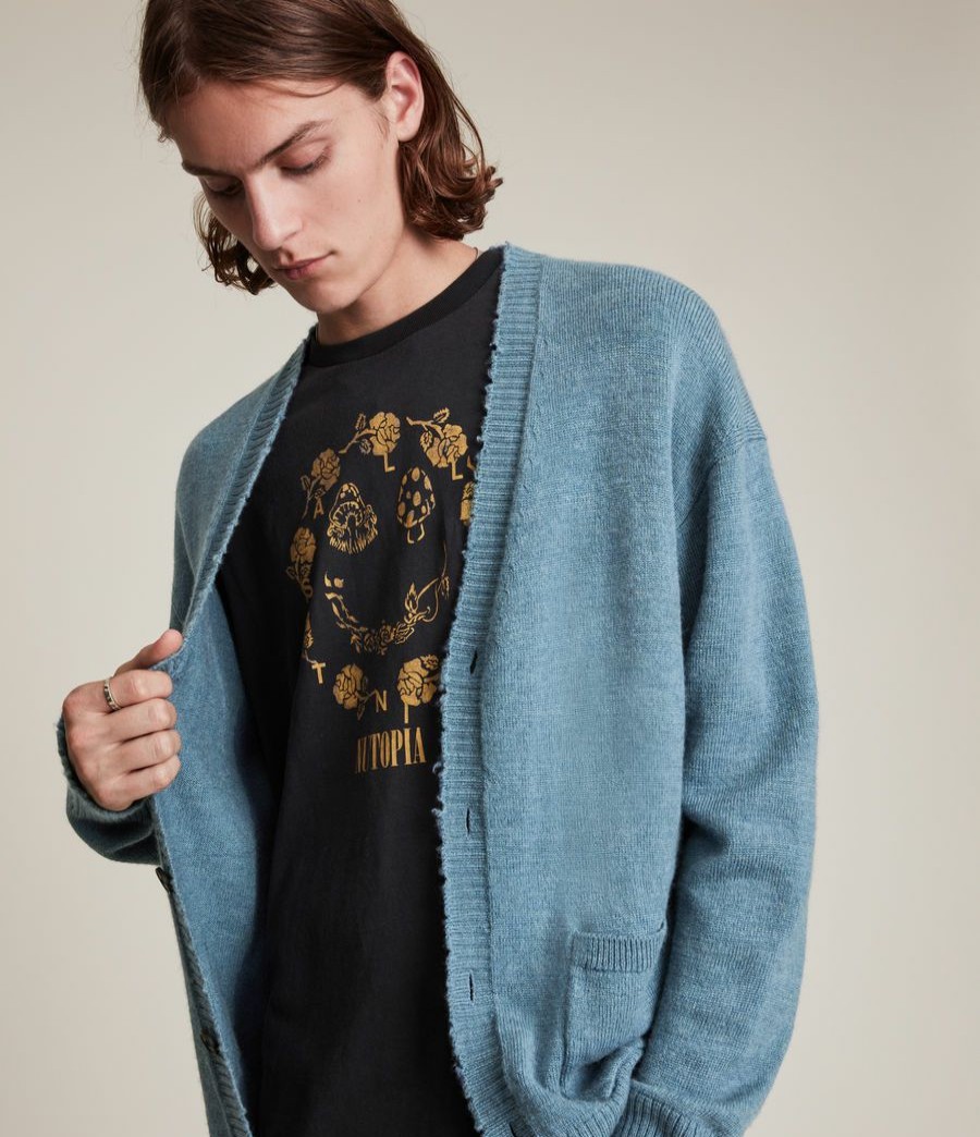 Men'S * | Shop Allsaints Luxor Organic Wool Cardigan