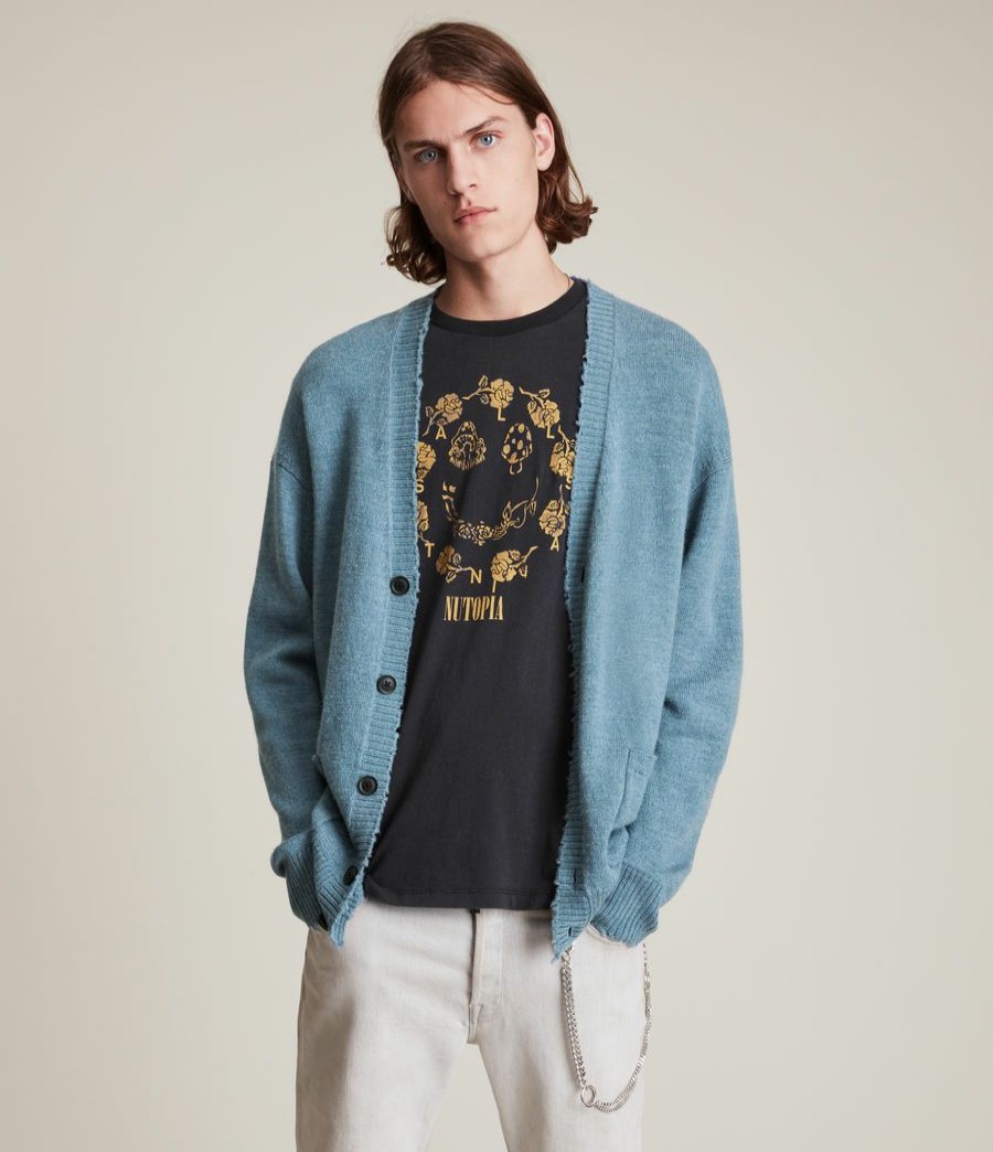 Men'S * | Shop Allsaints Luxor Organic Wool Cardigan