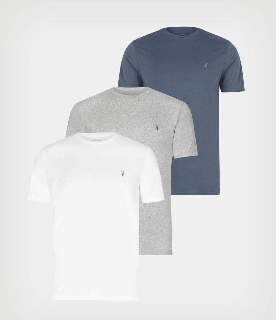 Men'S * | Shop Allsaints Brace Crew 3 Pack T-Shirts