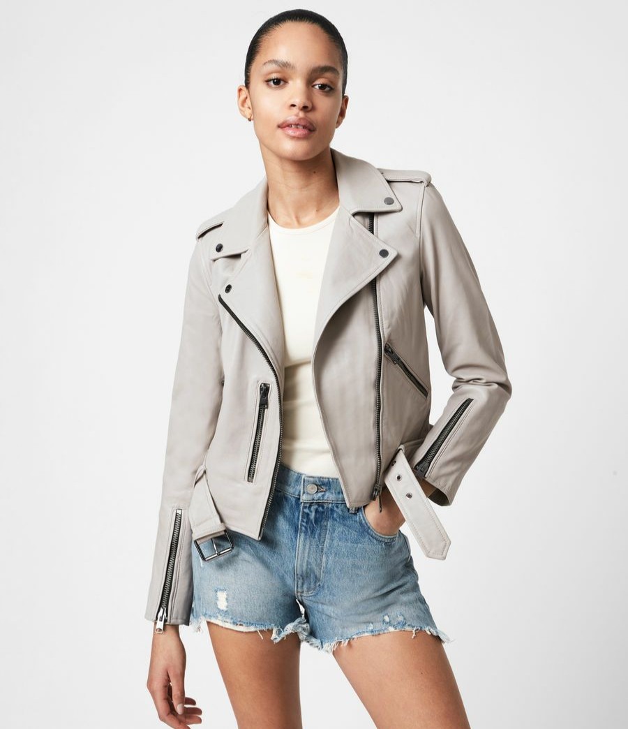 Women'S * | Allsaints Sale Balfern Leather Biker Jacket