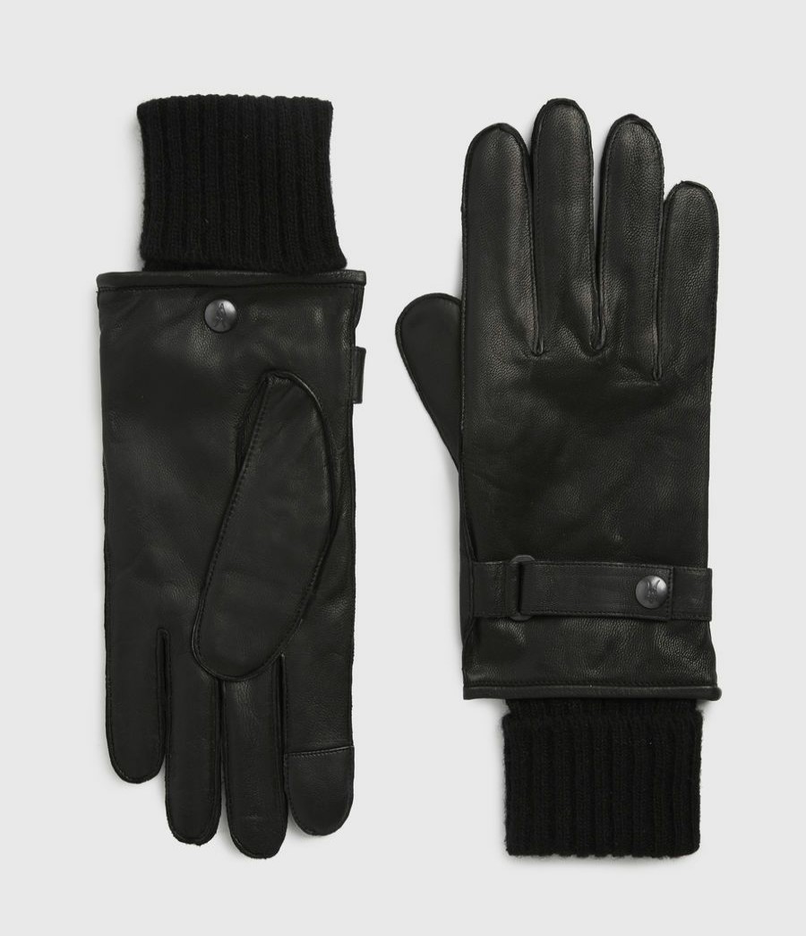 Men'S * | Shop Allsaints Yield Leather Gloves