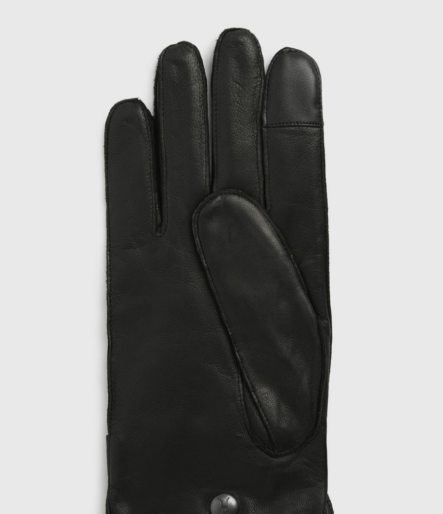 Men'S * | Shop Allsaints Yield Leather Gloves