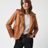 Women'S * | Allsaints Sale Fern Dip Dye Leather Biker Jacket