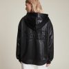 Women'S * | Sale Allsaints Chlo Coated Zip Hoodie